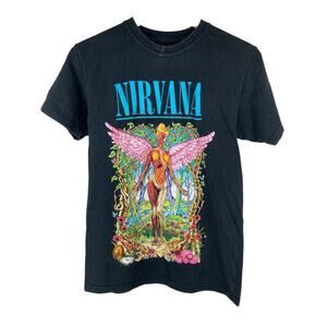 Nirvana In Utero S Black Daniel Mercer Art Graphic Band T-Shirt